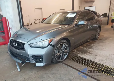 2014 Infiniti Q50 Sport из США, поврежденный, VIN JN1BV7AR7EM696486